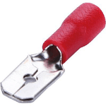 TERMINALE PIATTO MASCHIO A STRINGERE ROSSO X CAVO MMQ 4,0/6,0 MM 8,1 CF=PZ 15