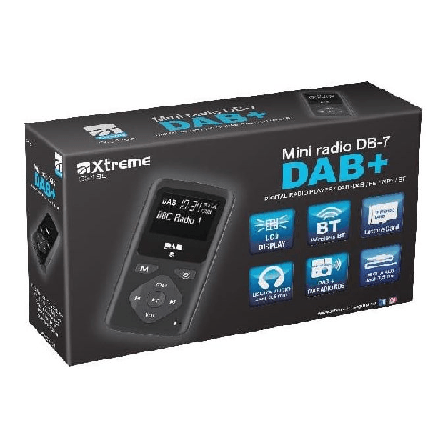 Xtreme-Mini-Radio-DB-7-DAB--Portatile-Analogico-e-digitale-Nero