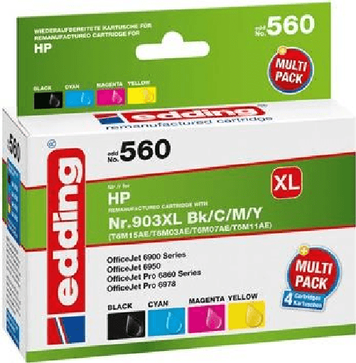 cartucce-per-stampante-edding-EDD-560-nero-ciano-magenta-giallo-compatibili-con-HP-903XL--3HZ51AE--set-di-4