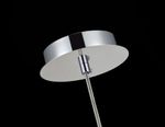 Lampadaro-Contemporaneo-Fermi-Metallo-Nichel-1-Luce-Diffusore-Vetro-Trasparente