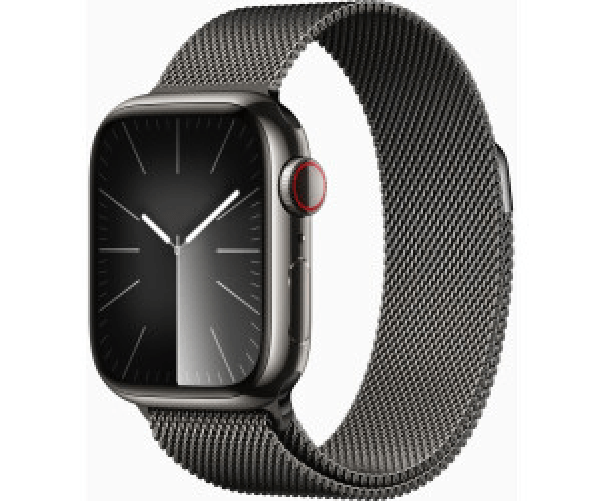 Apple-Watch-Series-9-GPS---Cellular-Cassa-41mm-in-Acciaio-inossidabile-Grafite-con-Cinturino-Loop-Grafite-Milanese