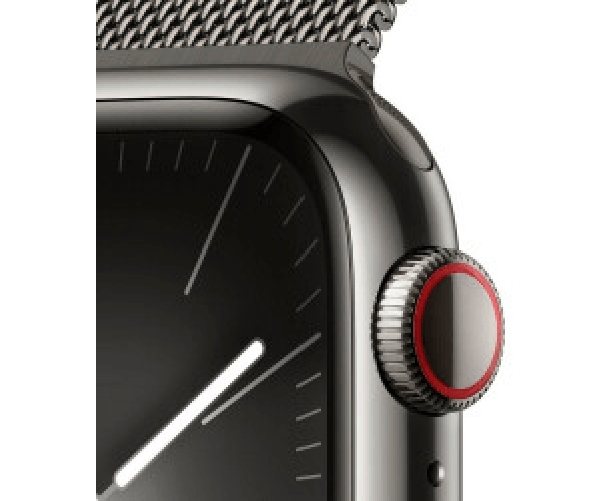 Apple-Watch-Series-9-GPS---Cellular-Cassa-41mm-in-Acciaio-inossidabile-Grafite-con-Cinturino-Loop-Grafite-Milanese