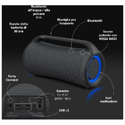 Sony-SRS-XG500---Cassa-Boombox-portatile-Bluetooth®-resistente-ideale-per-feste-con-suono-potente
