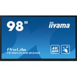 Iiyama TE9812MIS-B3AG visualizzatore di messaggi Design chiosco 2,49 m (98") LCD Wi