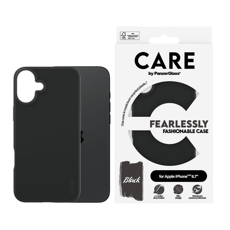 PanzerGlass-CARE-by-PG-BLK-iPhone16-6.7-custodia-per-cellulare-Cover-Trasparente