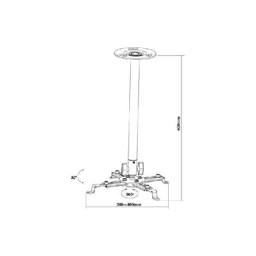 Nilox-Multibrackets-1011-supporto-per-proiettore-Muro-Soffitto-Bianco