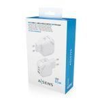 AISENS-ASCH-65W3P026-W-Caricabatterie-per-dispositivi-mobili-Universale-Bianco-AC-Ricarica-rapida-Interno