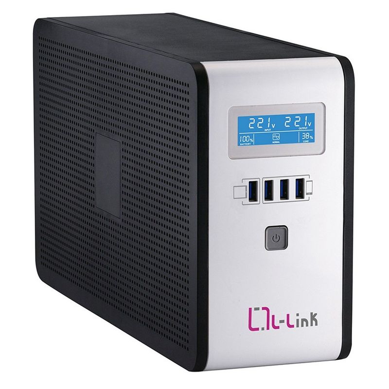 Schermo-LCD-L-Link-LL-7716-UPS-1600VA-con-2-Shucko.
Presentiamo-il-nuovo-UPS-L-LINK-LL-7716.-Questo-UPS-riunisce-tutte-l