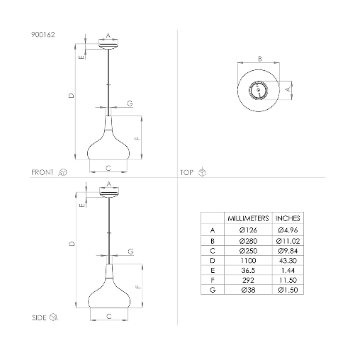 Lampadario-Contemporaneo-Sabinar-Medio-1-Luce-Metallo-Nero-E-Marrone