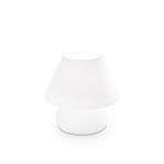 Ideal Lux Lampada Da Scrivania-Ufficio Moderna Prato Vetro Bianco 1 Luce E27 Small