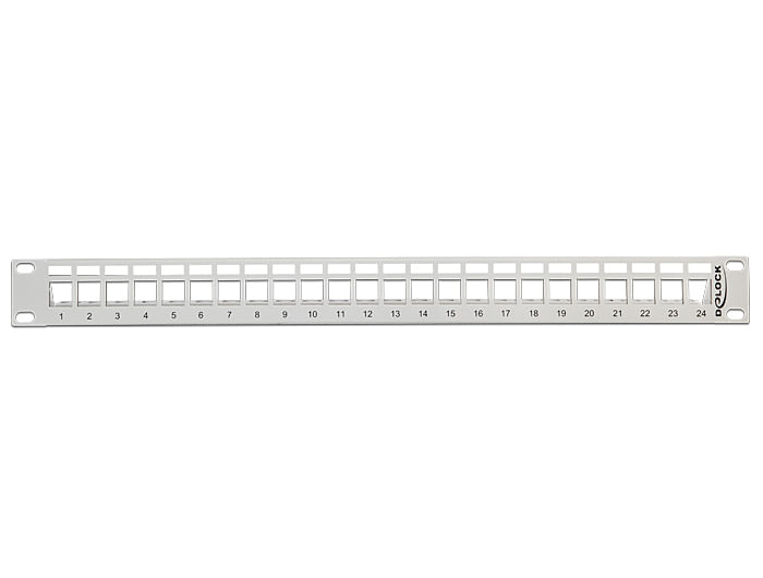 Delock-19--Keystone-patch-panel-24-porte-grigio