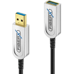 Purelink FiberX FX-I650-010 cavo USB USB 3.2 Gen 1 (3.1 Gen 1) 10 m USB A Nero, Argento