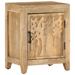 vidaXL Comodino 40x30x50 cm in Legno Massello di Mango