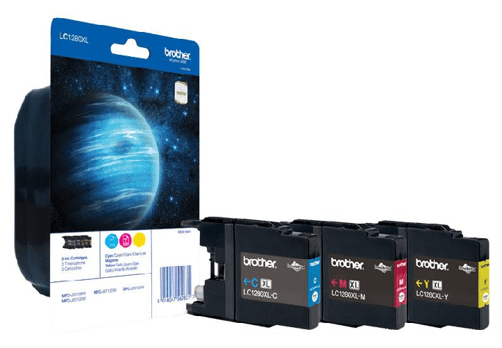 Brother-LC1280XL-Rainbow-Pack---3er-Pack---mit-hoher-KapazitA¤t---Gelb-Cyan-Magenta---original---Blisterverpackung---Ti