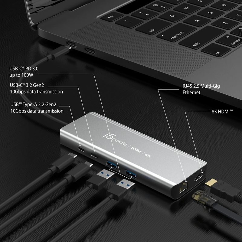 j5create-JCD403-N-Hub-multiporta-8K-USB4--USB4-8K-MULTI-PORT-HUB-SPACE---GREY-