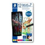 Staedtler Pacchetto stadtleler super morbido 149c di 12 manci colorati - miniera extra morbida - colori ordinati