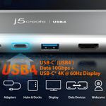 j5create-JCD401-N-Hub-multiporta-Dual-4K-USB4--USB4-DUAL-4K-MULTI-PORT-HUB----