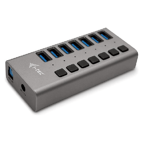 I-tec-U3CHARGEHUB7-Caricabatterie-per-dispositivi-mobili-Universale-Grigio-AC-Interno