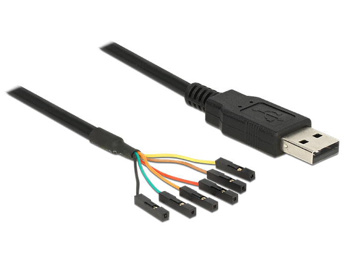 Anschlsse-USB-2.0-Typ-A-Stecker--TTL-6-Pin-Pin-Header-Buchse-einzeln-Pinbelegung-1.-GND-2.-CTS-3.-VCC-4.-TXD-5.-RXD-6.-R