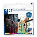 Staedtler 149C C24 pastello colorato Nero, Blu, Bordeaux, Marrone, Ciano, Verde, Grigio, Magenta, Arancione, Pesca