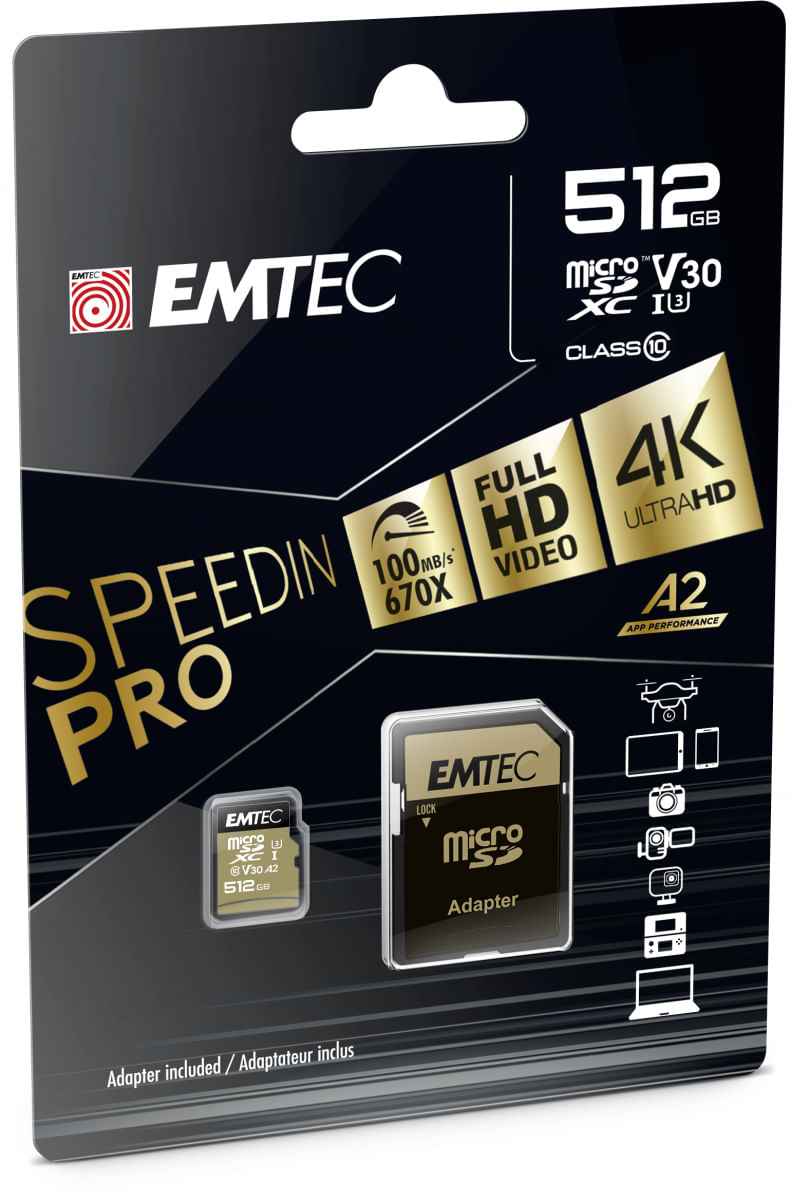 Emtec-MicroSDXC-512GB-SpeedIN-PRO-CL10-100MB-s-FullHD-4K-UltraHD