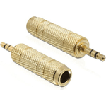 DeLOCK 65360 adattatore per inversione del genere dei cavi 3.5 mm 6.35 mm Oro