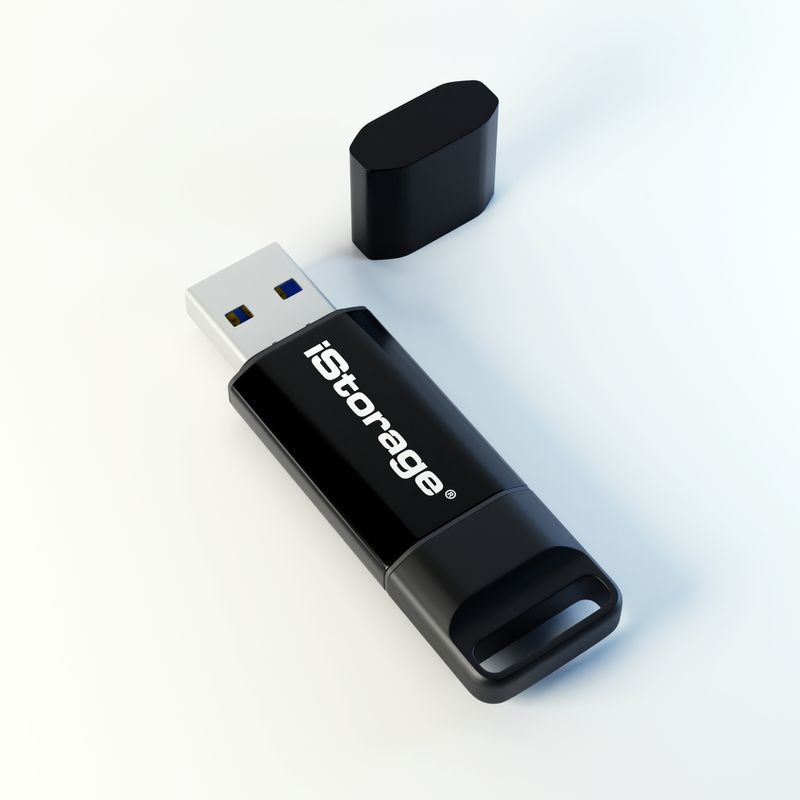 iStorage-IS-FL-DBT-256-64-unitA -flash-USB-64-GB-USB-tipo-A-3.2-Gen-1--3.1-Gen-1--Nero