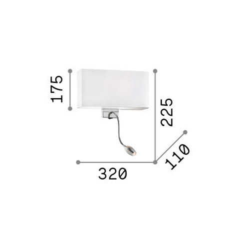 Applique-Moderna-Hotel-Metallo-Nero-E-Cromo-2-Luci-E27-Led-15W