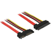 Delock-Cavo-di-prolunga-SATA-6-Gb-s-spina-a-22-pin--presa-SATA-a-22-pin--5-V-12-V--10-cm