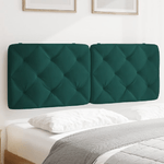 vidaXL Cuscino Testiera Verde Scuro 120 cm in Velluto