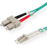 Value Fibre Optic Jumper Cable 50/125m LC/SC OM3 turquoise 0.5 m cavo a fibre ottiche Turchese (VALUE FO Jumper Cable Du