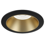 Maytoni Faretto Da Incasso Moderno Share Alluminio Nero 1 Luce Diffusore Oro 15W