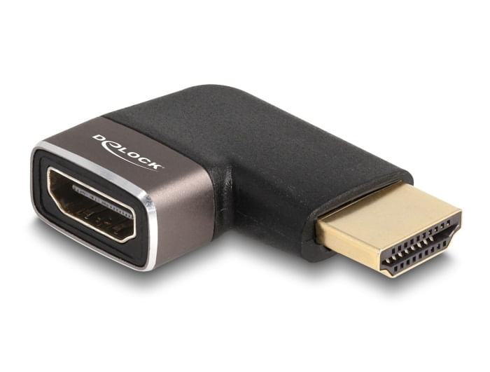 Delock-Adattatore-HDMI-maschio-a-femmina-angolato-a-90-a-sinistra-8K-60-Hz-grigio-metallo