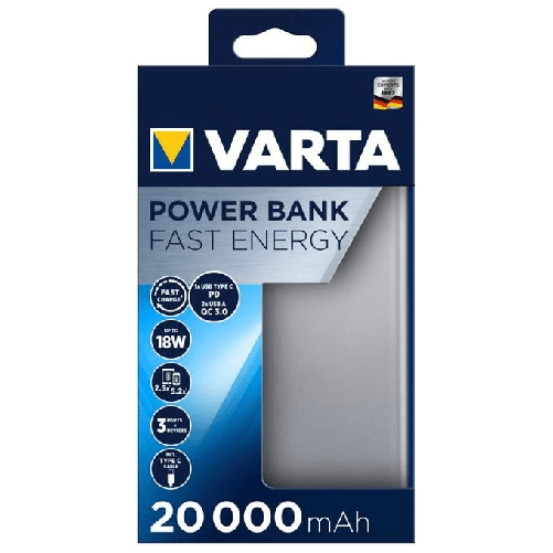 Varta-Fast-Energy-20000-Polimeri-di-litio--LiPo--20000-mAh-Argento