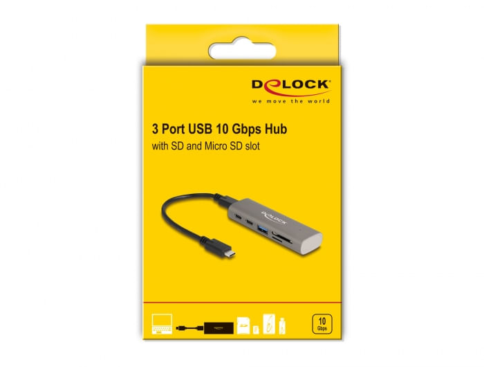 Delock-Hub-USB-10-Gbps-a-3-porte-incluso-lettore-di-schede-SD-e-Micro-SD-con-porta-USB-Type-C