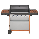 Campingaz 4 Series Woody L Barbecue Zona cottura Gas Nero, Grigio, Legno 12800 W