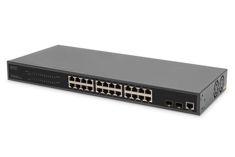 DIGITUS-Switch-Gigabit-Ethernet-PoE-gestito-L2-24-porte