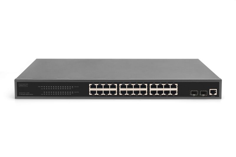 DIGITUS-Switch-Gigabit-Ethernet-PoE-gestito-L2-24-porte