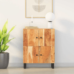 vidaXL Credenza con 4 Ante 60x33x75 cm in Legno Massello di Acacia