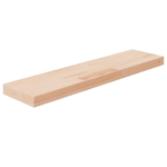 Ripiano 80x20x4 cm Legno Massello di Rovere Non Trattato