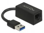 Delock-Adattatore-SuperSpeed-USB--USB-3.2-Gen-1--con-USB-di-tipo-A-maschio--Gigabit-LAN-10-100-1000-Mbps-nero-compatto