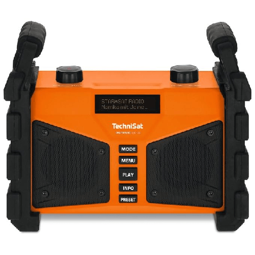 TechniSat-DIGITRADIO-230-OD-Cantiere-Analogico-e-digitale-Nero-Arancione