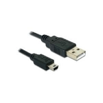 Delock Anschlsse USB 2.0 Typ A Stecker  USB mini-B 5 Pin Stecker  Farbe schwarz  Kabellnge ca. 3 m