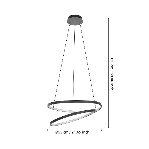 Lampadario-Moderno-Ruotale-Led-Alluminio-Nero