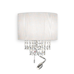 Ideal Lux Applique Classica Opera Metallo-Cristallo Bianco 3 Luci E14+1,5W 3000K