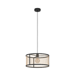 Eglo Lampadario Industrial Dellow 1 Luce Acciaio Nero