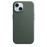 Apple MT3J3ZM/A custodia per cellulare 15,5 cm [6.1] Cover Verde (iPhone 15 FineWoven Case with MagSafe - Evergreen)