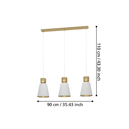 Lampadario-Contemporaneo-Aglientina-3-Luci-Metallo-Ottone-Spazzolato