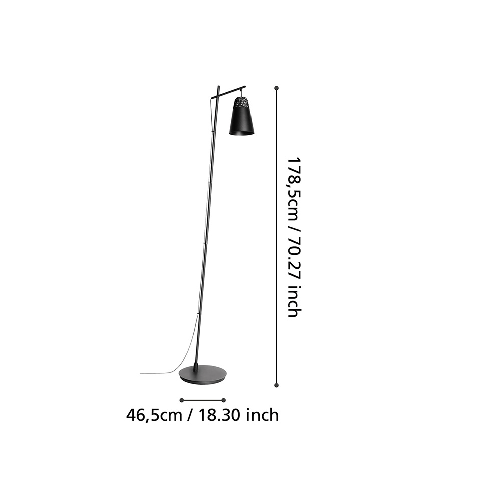 Piantana-Moderna-Canterras-1-Luce-Acciaio-Nero