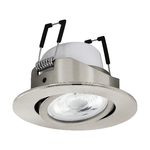 Eglo Faretto Incasso Moderno Saliceto Z Alluminio Nichel Satinato Led Integrato 4,7W